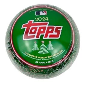 2024 Topps Holiday Tin Ornament MLB Baseball Collector Tin Set NEW & SEALED 5142